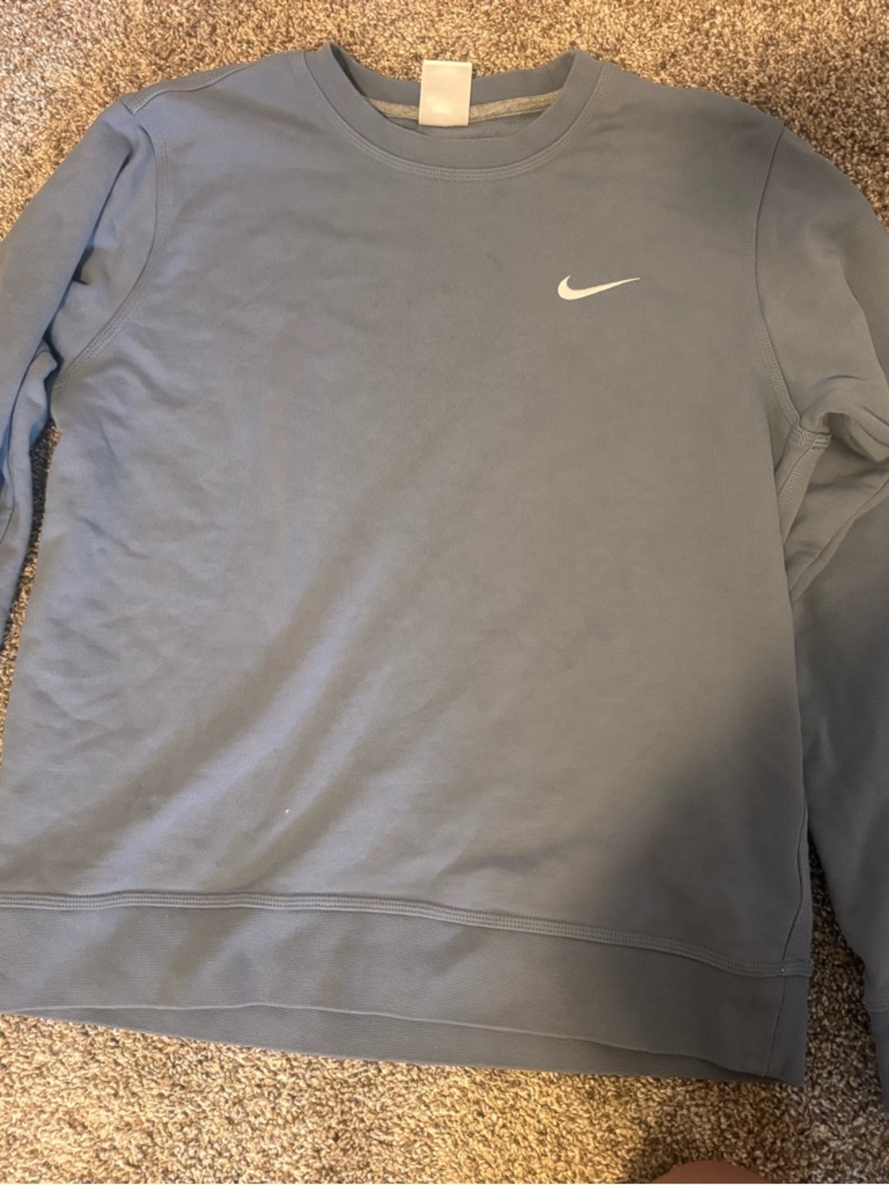 Nike Men’s Dusty Blue Crewneck with White Swoosh
